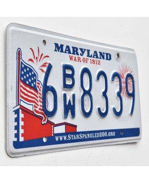 Amerikai rendszám Maryland Flag 6BW8339