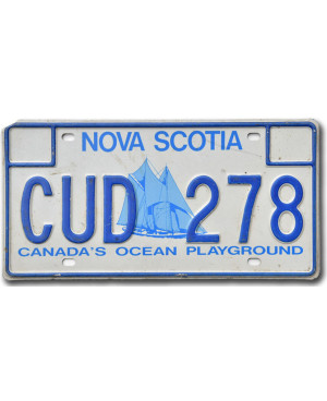 Kanadai rendszám Nova Scotia Ocean Playground CUD 278