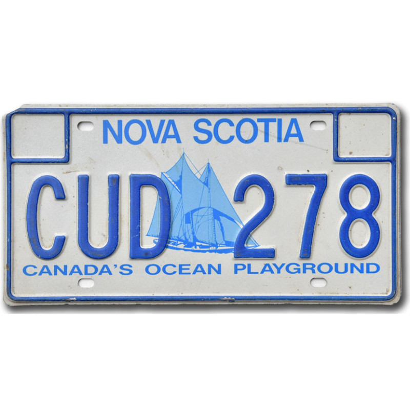 Kanadai rendszám Nova Scotia Ocean Playground CUD 278