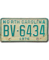Amerikai rendszám North Carolina 1976 Green BV-6434