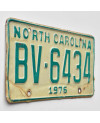 Amerikai rendszám North Carolina 1976 Green BV-6434