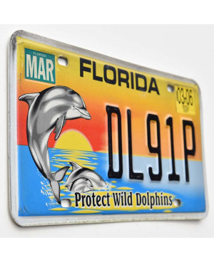 Amerikai rendszám Florida Protect Wild Dolphins DL91P