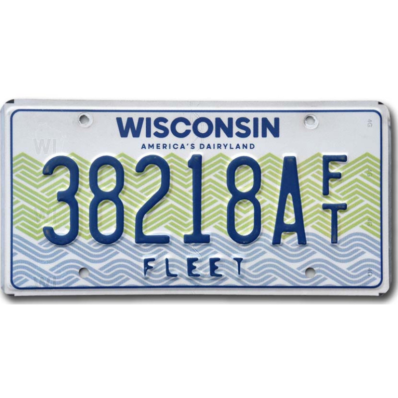 Amerikai rendszám Wisconsin Fleet 38218AFT