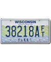 Amerikai rendszám Wisconsin Fleet 38218AFT