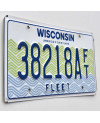 Amerikai rendszám Wisconsin Fleet 38218AFT