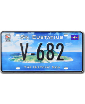 Rendszámtábla St.Eustatius Island Gem V-682