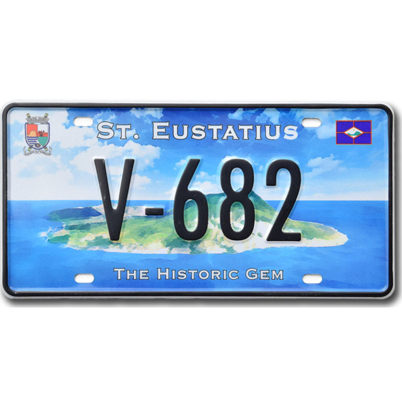 Rendszámtábla St.Eustatius Island Gem V-682