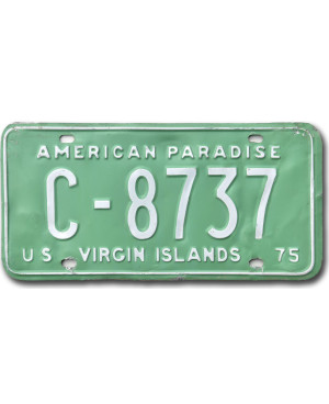 Rendszámtábla US Virgin Island 1975 Green C-8737