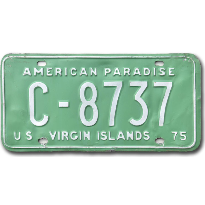 Rendszámtábla US Virgin Island 1975 Green C-8737