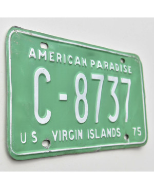 Rendszámtábla US Virgin Island 1975 Green C-8737