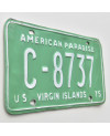 Rendszámtábla US Virgin Island 1975 Green C-8737