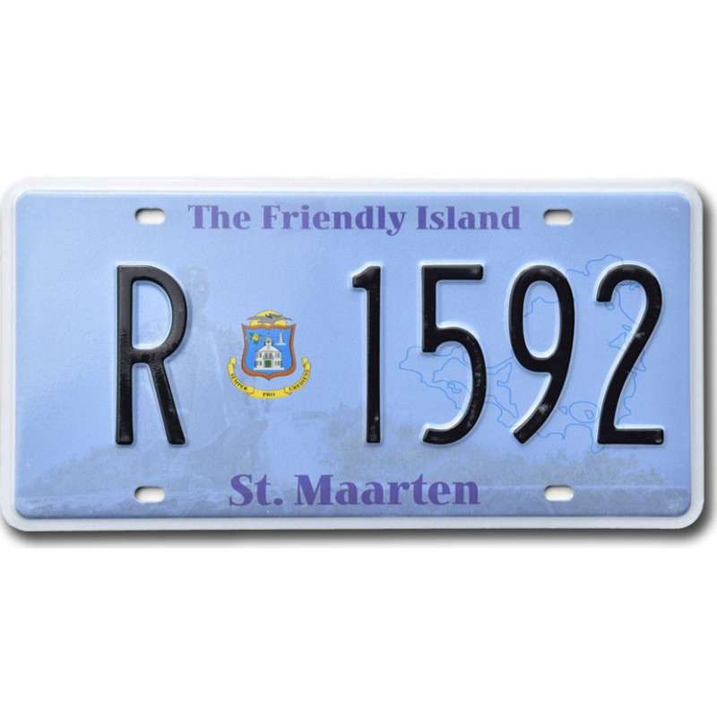 Rendszámtábla St. Maarten The Friendly Island R 1592