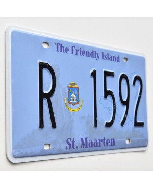 Rendszámtábla St. Maarten The Friendly Island R 1592