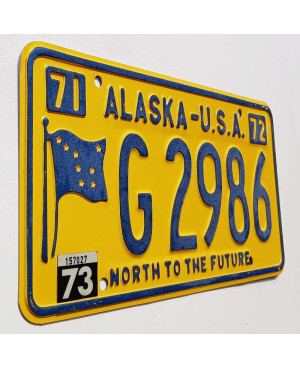 Amerikai rendszám Alaska 1971 North To The Future G 2986