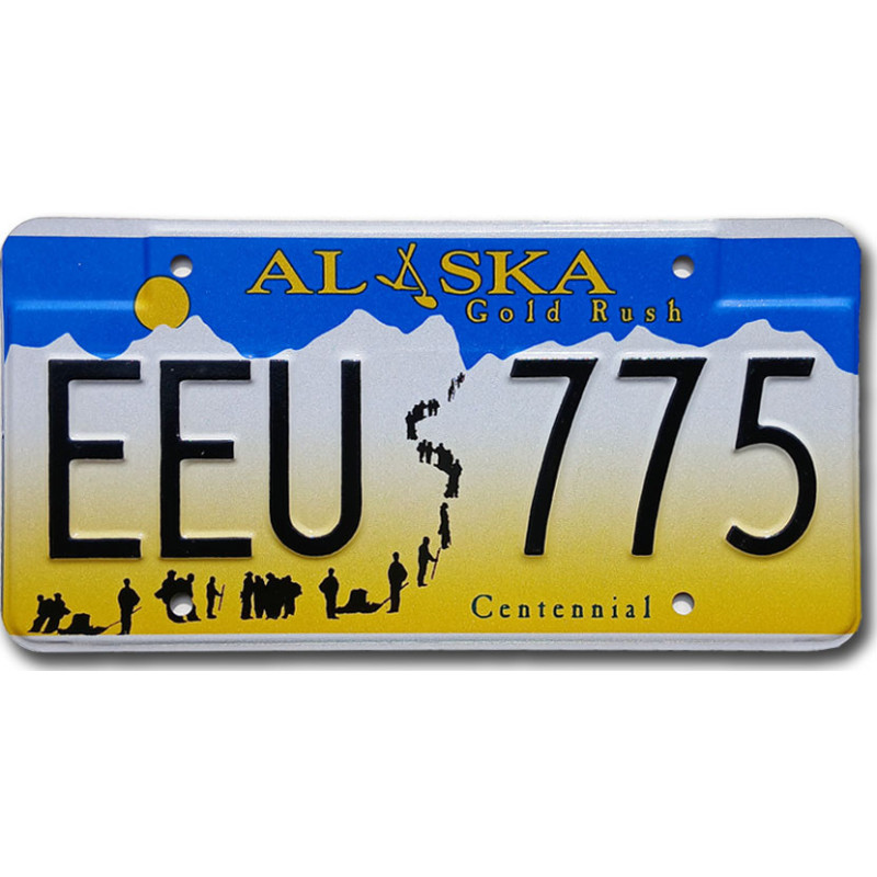 Amerikai rendszám Alaska Gold Rush EEZ 775
