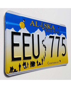 Amerikai rendszám Alaska Gold Rush EEZ 775