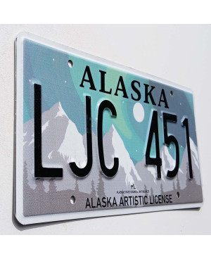 Amerikai rendszám Alaska Aurora Borealis LJC 451