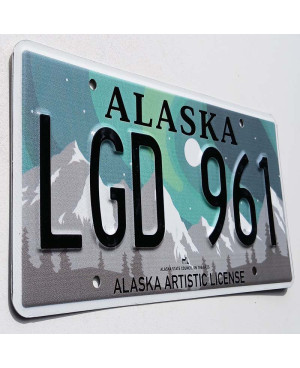 Amerikai rendszám Alaska Aurora Borealis LGD 961