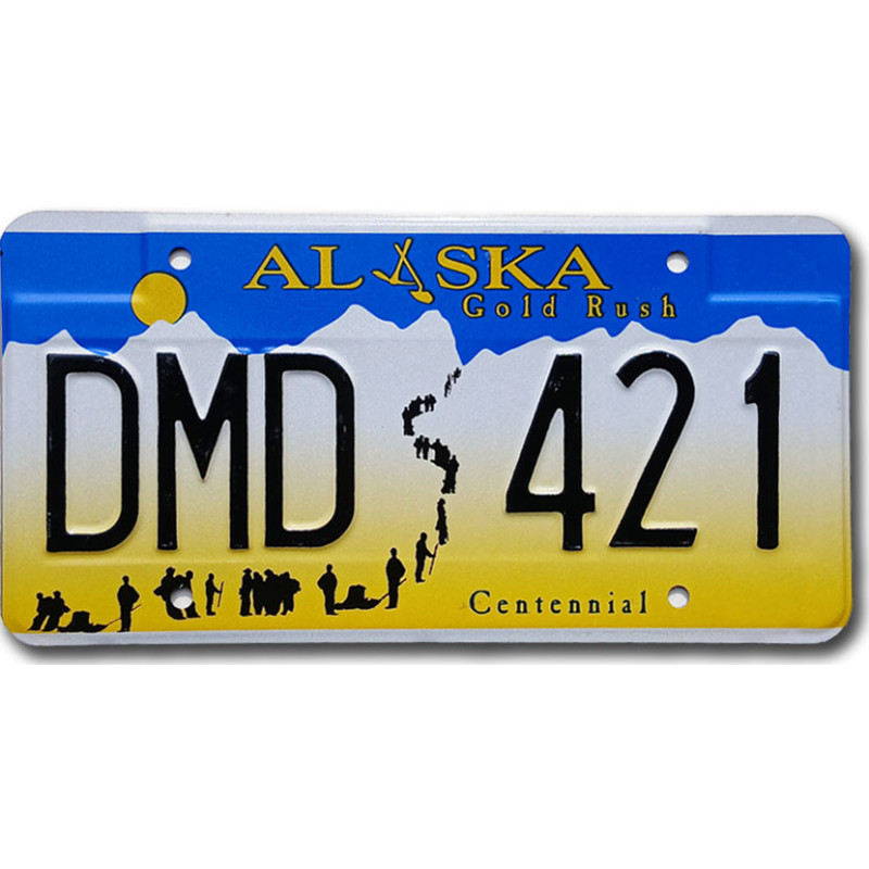 Amerikai rendszám Alaska Gold Rush DMD 421