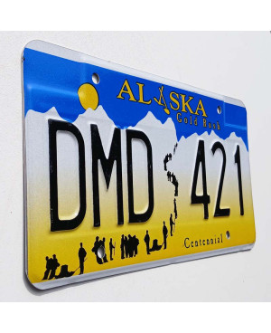 Amerikai rendszám Alaska Gold Rush DMD 421