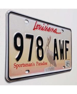 Amerikai rendszám Louisiana Sportsman´s Paradise 978 AWF
