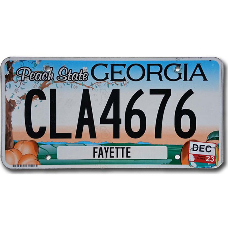 Amerikai rendszám Georgia Peach State flat