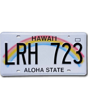 Amerikai rendszám Hawaii Aloha Rainbow LRH 723