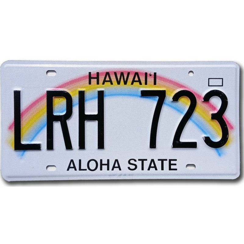 Amerikai rendszám Hawaii Aloha Rainbow LRH 723