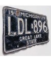 Amerikai rendszám Michigan 1979 Black LDL.896