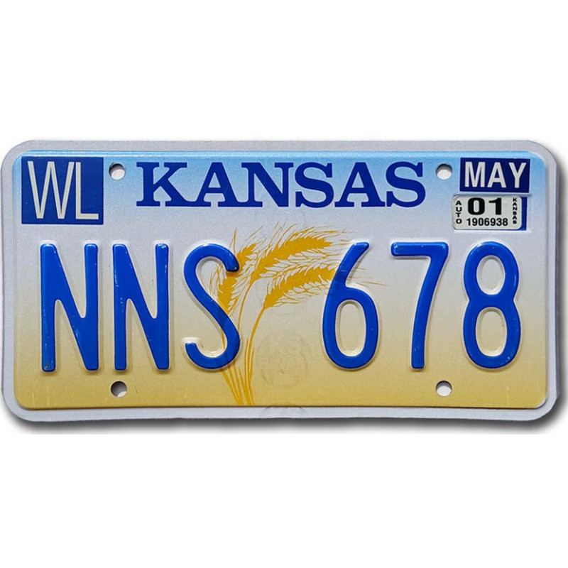 Amerikai rendszám Kansas Wheat NNS 678