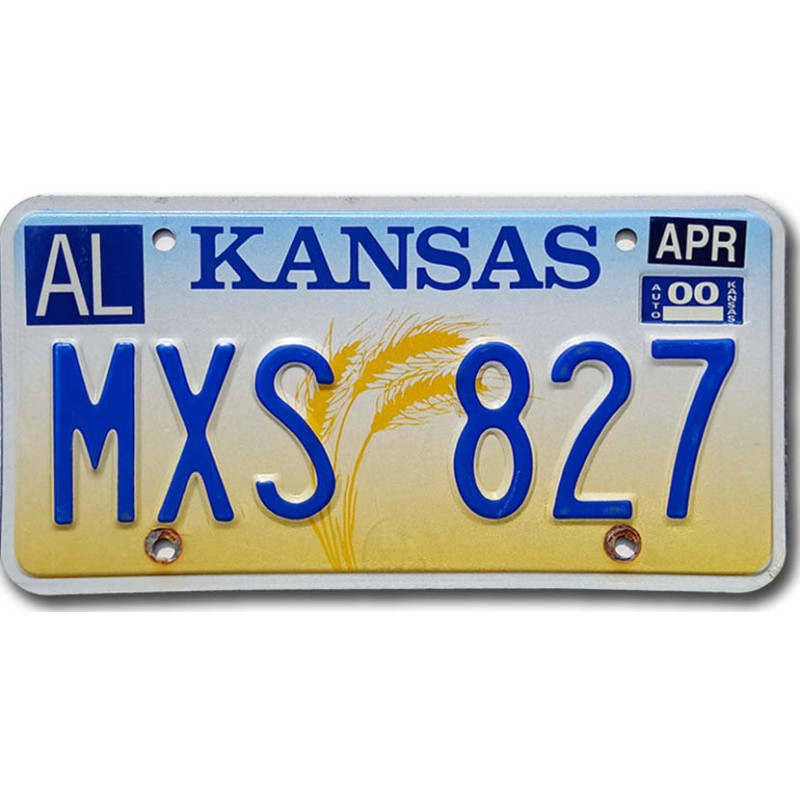 Amerikai rendszám Kansas Wheat MXS 827