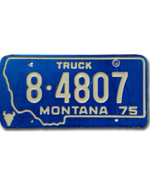 Amerikai rendszám Montana 1975 Blue Truck 8.4807