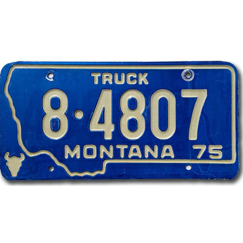Amerikai rendszám Montana 1975 Blue Truck 8.4807