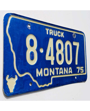Amerikai rendszám Montana 1975 Blue Truck 8.4807