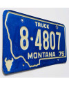 Amerikai rendszám Montana 1975 Blue Truck 8.4807