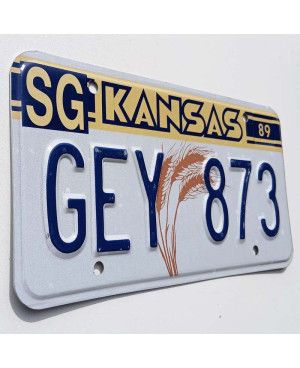 Amerikai rendszám Kansas 1989 Wheat GEY 873