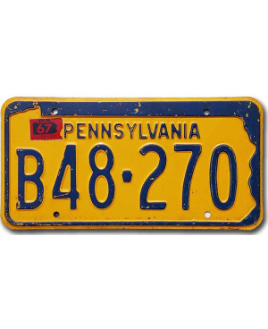 Amerikai rendszám Pennsylvania 1967 Yellow B48-270
