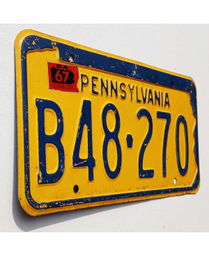 Amerikai rendszám Pennsylvania 1967 Yellow B48-270