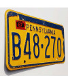 Amerikai rendszám Pennsylvania 1967 Yellow B48-270