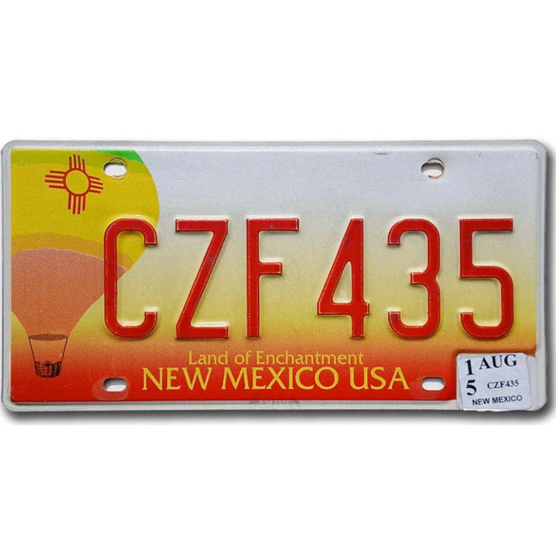 Amerikai rendszám New Mexico Balloon CZF 435