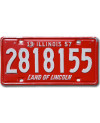 Amerikai rendszám Illinois 1957 Red 2818155