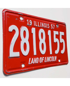 Amerikai rendszám Illinois 1957 Red 2818155