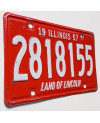 Amerikai rendszám Illinois 1957 Red 2818155