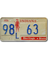 Amerikai rendszám Indiana Heritage State 98L 63