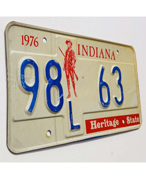 Amerikai rendszám Indiana Heritage State 98L 63
