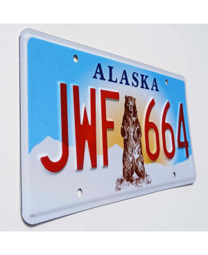 Amerikai rendszám Alaska Grizzly Bear JWF 664