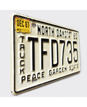 Amerikai rendszám North Dakota 1980 Peace Garden TFD735