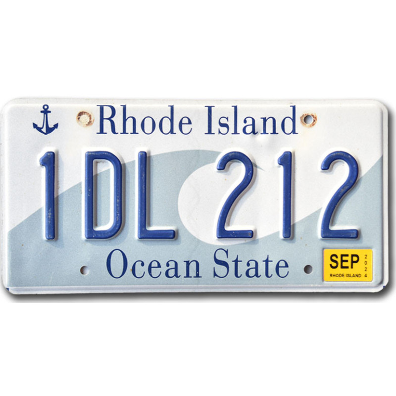 Amerikai rendszám Rhode Island Ocean State 1DL 212