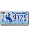 Amerikai rendszám Wyoming Blue Bronco 10-972DA