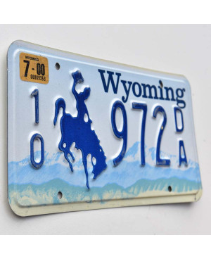 Amerikai rendszám Wyoming Blue Bronco 10-972DA